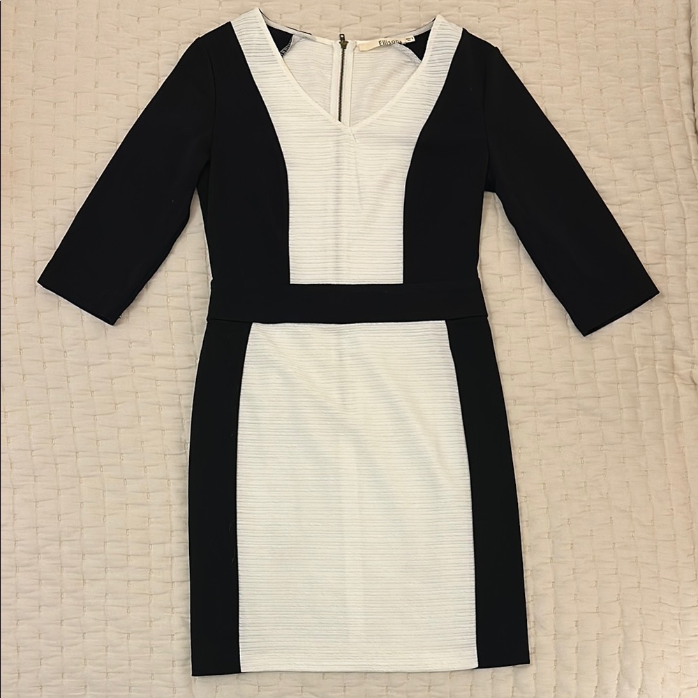 Elegant Black and White Dress